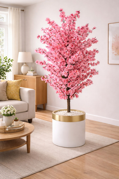 RUZGARCİCEK Rüzgar Yapay Çiçekçilik 150 cm Pembe Bahardalı Ağacı