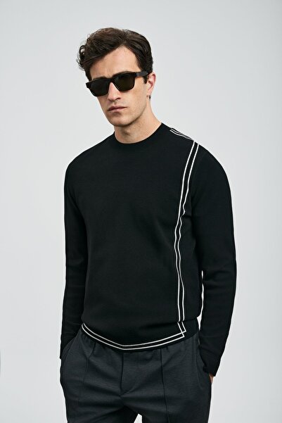 Lufian 112090166 Pulover Farm pentru bărbați Swea tricou NEGRU