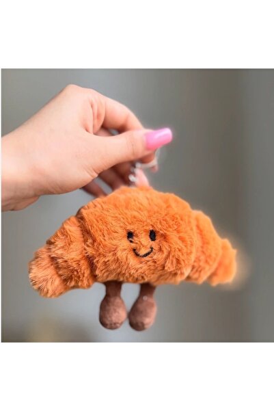 farist Croissant Shaped Plush Keychain Toy 1 Piece