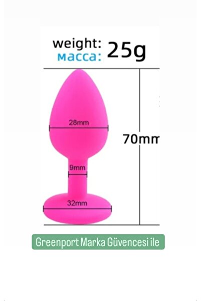 Greenport Anal Tıkaç Plug Pembe Renk Silikon Sex Oyuncağı Mastürbatör Penis Işlevi Erotik Shop.
