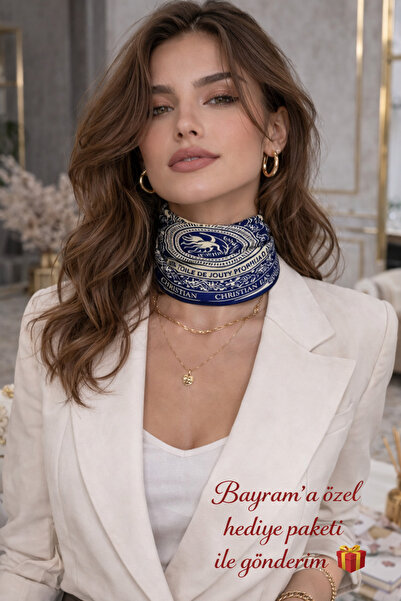 Bermody وشاح باندانا نسائي مقاس 50x50 سم، وشاح مربع من الرايون، وشاح رقبة إيط...