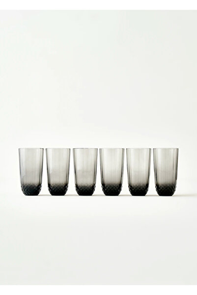 Bella Maison Pahar pentru băuturi răcoritoare Colore Kesme, set de 6, antraci...