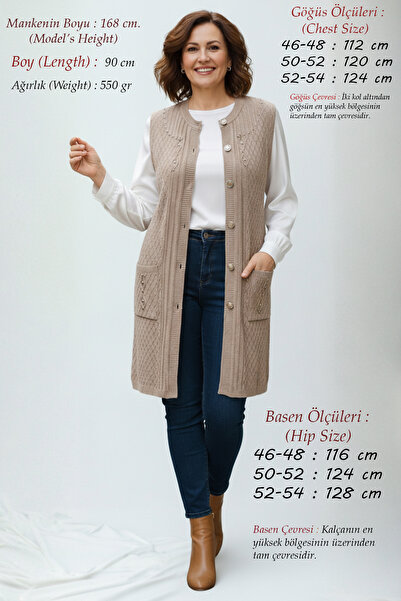 Laden Women's Knitwear Transitional Spring Steel Knit Large Size Long Merceri...