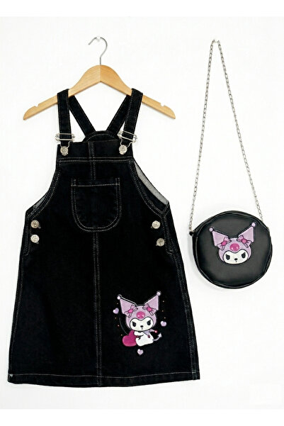 Aymini kids Rucsac cu model stea pentru fete KUROMI BLANCOLE NEGRE CU CUREA J...