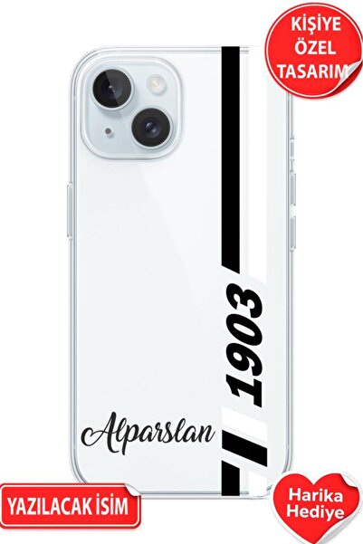3GEN CASE İphone 13-İphone 14 Uyumlu Kişiye Özel İsim Eklenebilir Desenli Şeffaf Silikon Kılıf