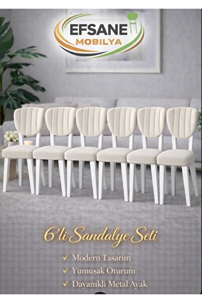 Efsane i.E.G ELMA SANDALYE 6 ADET MUTFAK YEMEK ODASI SALON BALKON BAHÇE OTEL ...