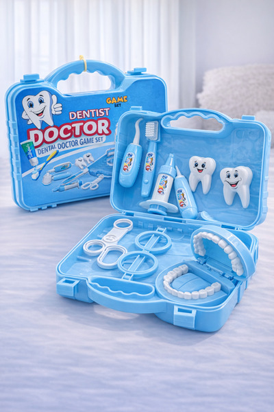 a v d a Mavi Çantalı Diş Doktoru Seti Eğitici Dişçi Doktor Çantası
