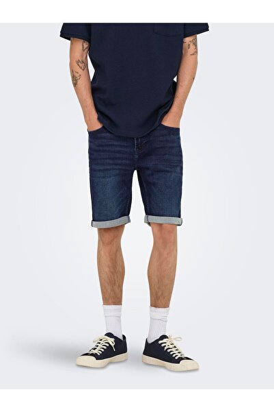 Only & Sons Jeans-Shorts ONSPLY Mittlere Taille Normal geschnitten Shorts