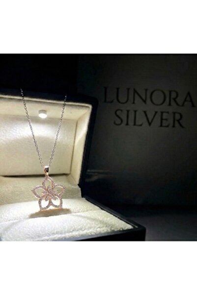 SOME SHINE Işıklı Kutuda 925 Ayar Gümüş Gece Parlayan Kiraz Çiçeği Kolye