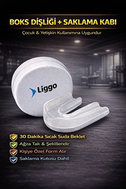 Liggo Kutulu Boks Dişliği Şeffaf Silikon Sporcu Dişlik