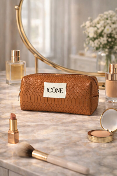 ICONE BAG texturat piele sintetică Suport pentru pixuri Make Up geantă si, Ta...