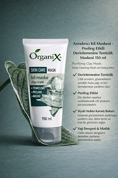 Organix Arındırıcı Kil Maskesi | Peeling Effective Kil Mask | Peeling Etkili ...