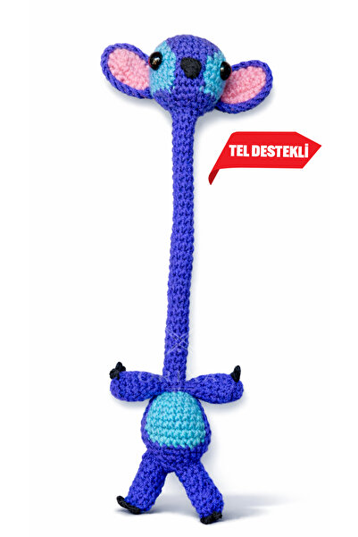 orixa Stitch Amigurumi Çanta Charmı 40 cm – Direksiyon/Dikiz Aynası Aksesuarı...