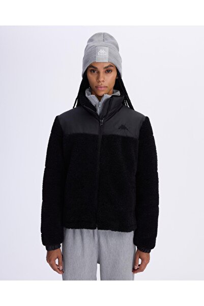 Kappa Authentic Sodani Kadın Siyah Oversize Sherpa Mont