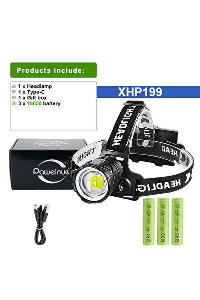 Choice مصباح أمامي LED قوي قابل لإعادة الشحن مع بطارية - صندوق 960000000 لومن