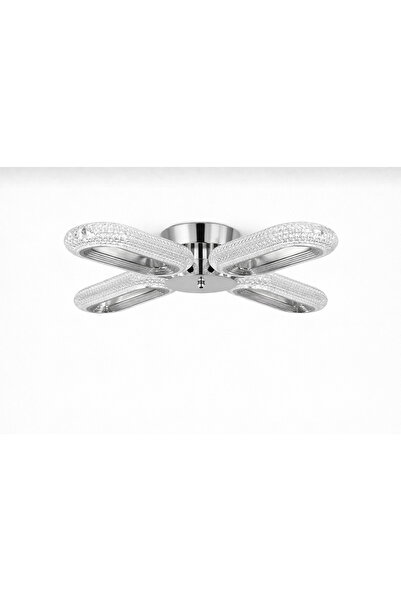 Marsel Lighting serra 4lu krom LED SALON OTURMA ODASI AVİZE 3 RENK LED ISIKLIDIR