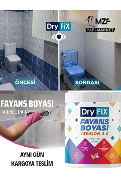 MZF Dryfix Fayans Boyası Version 2.0 Açık Gri