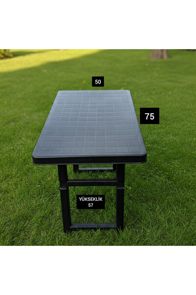 ENASHOP Büyük boy 75x50 yükseklik 57cm Piknik Masası katlanır