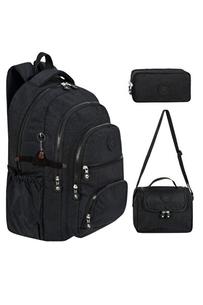 Çantaland 3’lü Set Krinkıl Kumaş Çanta + Termal Beslenme Çantası + Kalemlik, ...