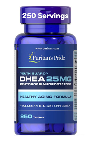Puritan's Pride Youth Guard DHEA for Women and Men 25mg, for Healthy Aging, 2...