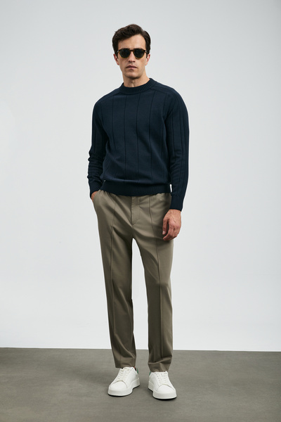 Lufian Pantaloni chino pentru bărbați Simon Smart slim fit Toprak