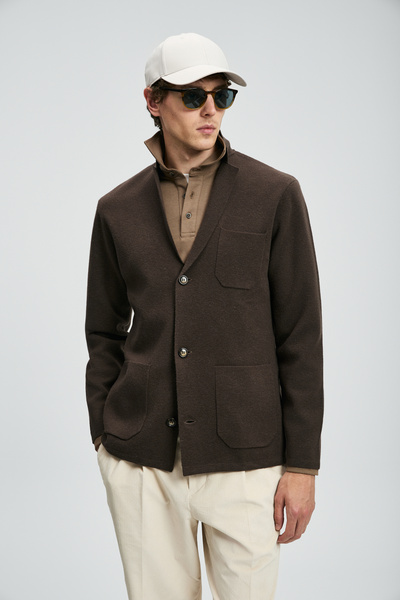 Lufian Mars Men's Cardigan Brown