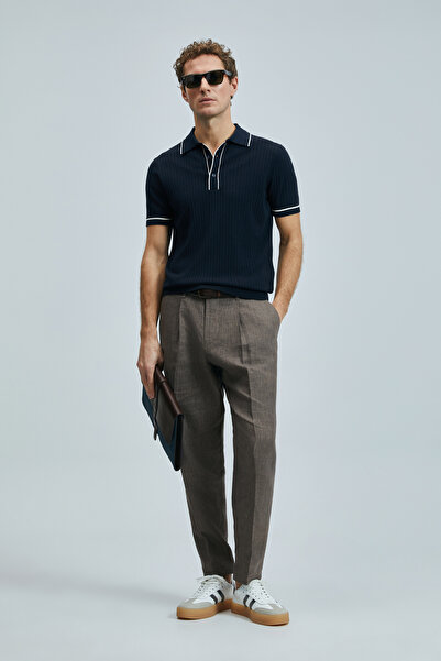 Lufian Pulover din bumbac Dante pentru bărbați, albastru închis închis