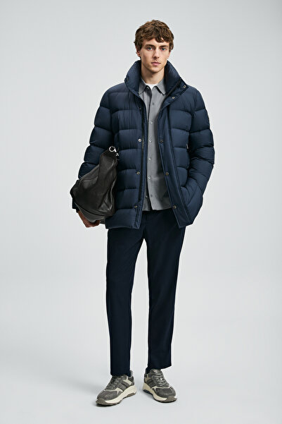 Lufian Rıld Goose Feather Men's Coat Navy Blue
