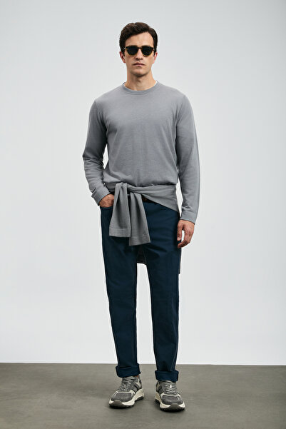 Lufian Pantaloni pentru bărbați Helt Sports cu 5 buzunare, slim fit, bleumarin