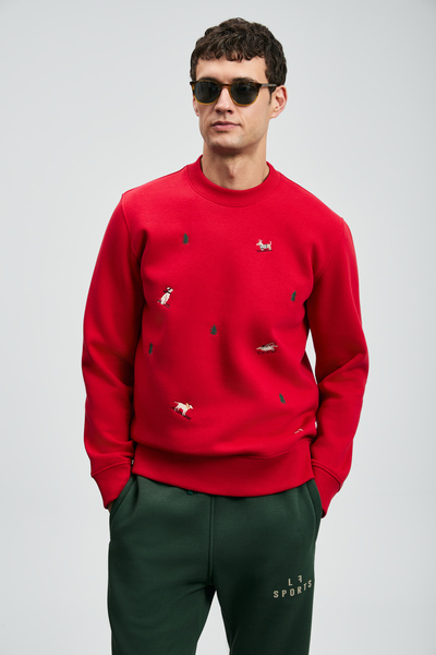 Lufian Noel Erkek Sweatshirt Kırmızı