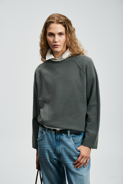 Lufian Γυναικείο πουλόβερ Holly Smoke Green