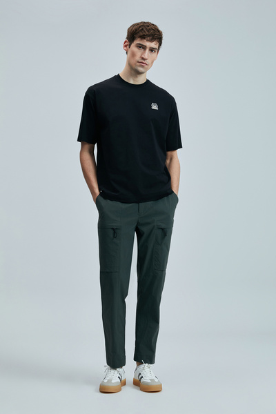 Lufian Tricou cu grafică modernă Nimbus negru