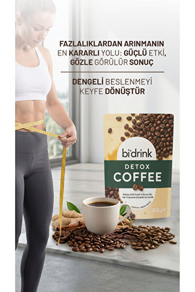 Bi Drink Bi' Drink Detox Coffee - Hindiba & Zencefil Özlü Form Destekleyici D...
