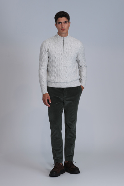 Lufian Pantaloni chino pentru bărbați, verzi, slim fit, sport Onka