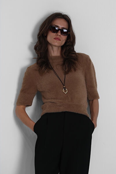 Lufian Γυναικείο πουλόβερ Bloom Brown