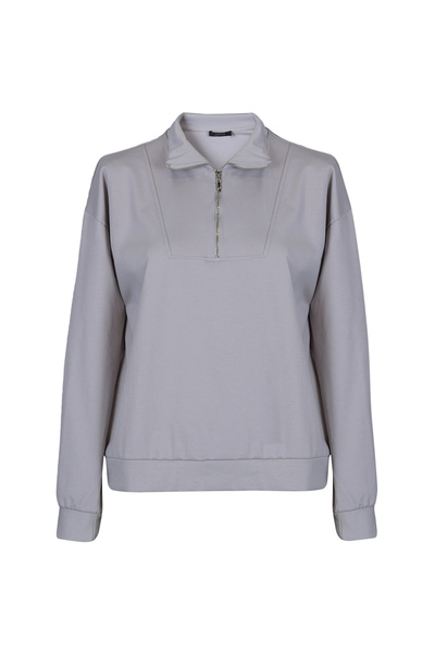 Lufian Galerıa Kadın Örme Sweatshırt Stone