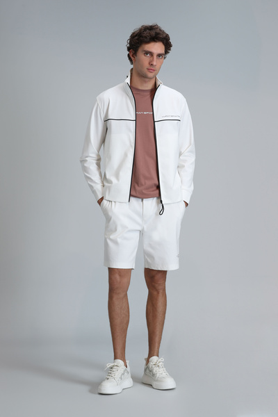 Lufian Pantaloni scurți albaștri pentru bărbați, alb