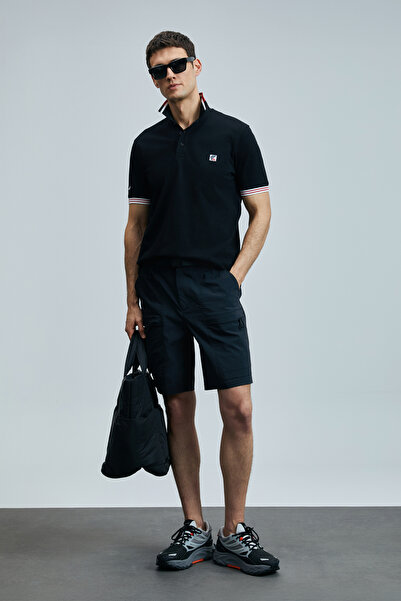 Lufian Tricou polo pentru bărbați Condiționat Bad (negru)