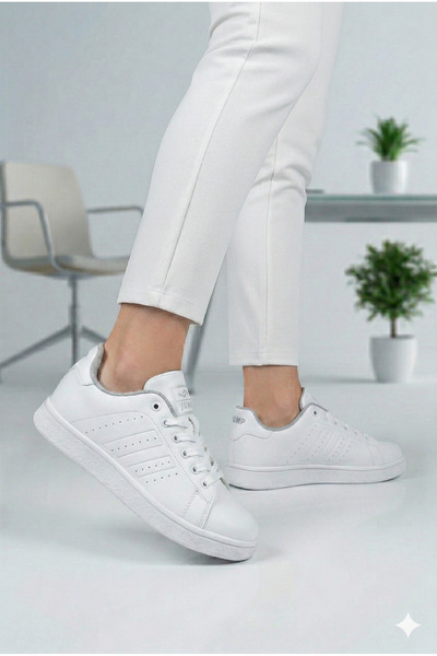 Jump 15307-6 حذاء رياضي يومي أبيض للجنسين من كومفورت تابان حذاء رياضي