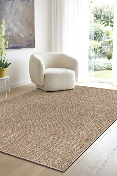 SARAZ HALI Srz-0465 Jüt Tabanlı Hasır Kaymaz Dokuma Örme Bohem Antialerjik Ha...