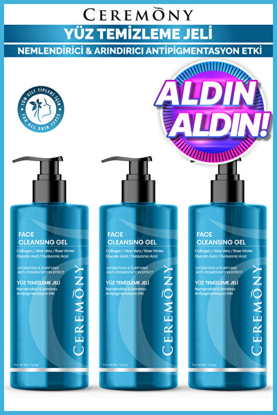 Ceremony Nemlendirici & Arındırıcı & Antipigmentasyon Etkili Yüz Temizleme Je...