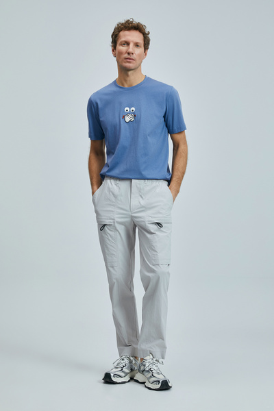 Lufian Μοντέρνο γραφικό μπλουζάκι Zany Σκούρο λιλά