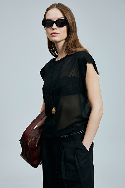 Lufian Pulover de damă cu perle negre