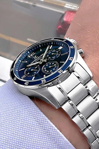 Daniel Klein Erkek Kol Saati 3 Atm Su Geçirmez Gümüş Renk Çelik Kordon DKE2031C3