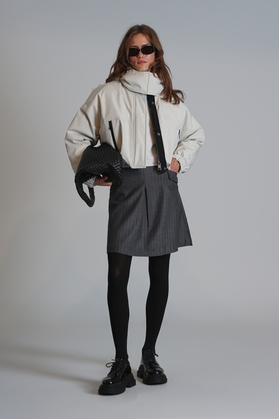 Lufian Carol Γυναικεία Φούστα - Γκρι Σχέδιο