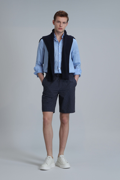 Lufian Curtıs Spor Erkek Chino Şort Slim Fit Lacivert