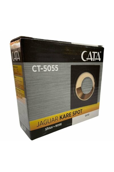 Cata Jaguar Siyah-Rose Kare Sıva Altı Spot GU-10 Duylu (Ampulsüz)