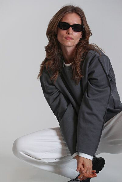 Lufian Sandra Γυναικεία - Πλεκτό Φούτερ Χακί Χρώμα