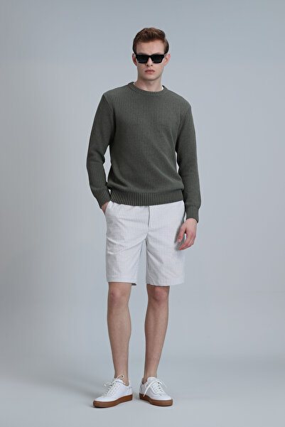 Lufian Men's Slim Fit Beige Chino Shorts - Fral Sports