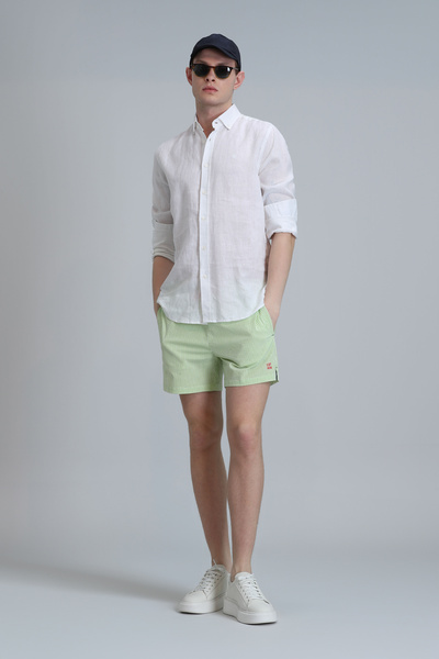 Lufian Strıped Erkek Deniz Şortu Yeşil